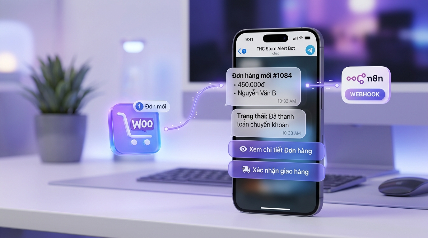 Bot Telegram Báo Đơn Hàng Mới & Trạng Thái Giao Vận