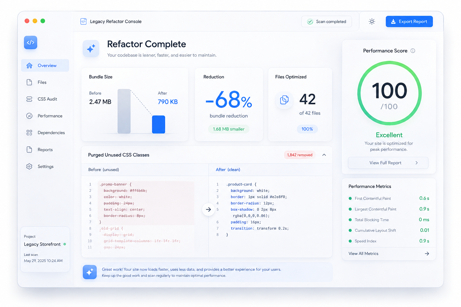 Tối Ưu Hóa & Refactor Lại Mã Nguồn HTML/CSS Cũ