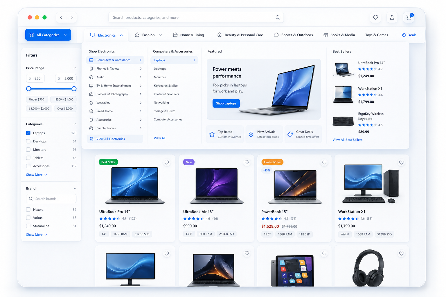 Cắt Giao Diện Trang Bán Hàng E-commerce Phức Tạp