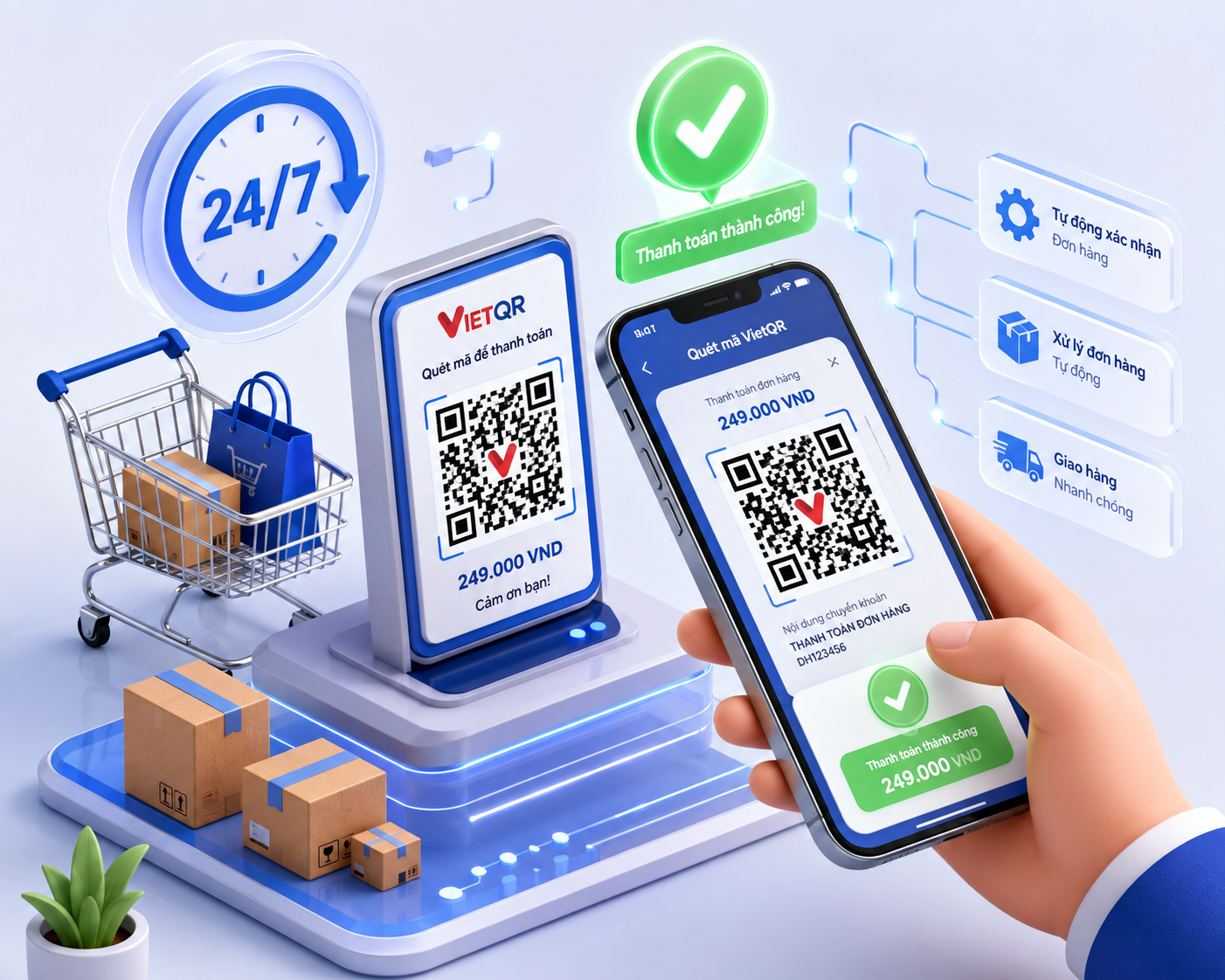 Thanh Toán Tự Động Qua VietQR Pro