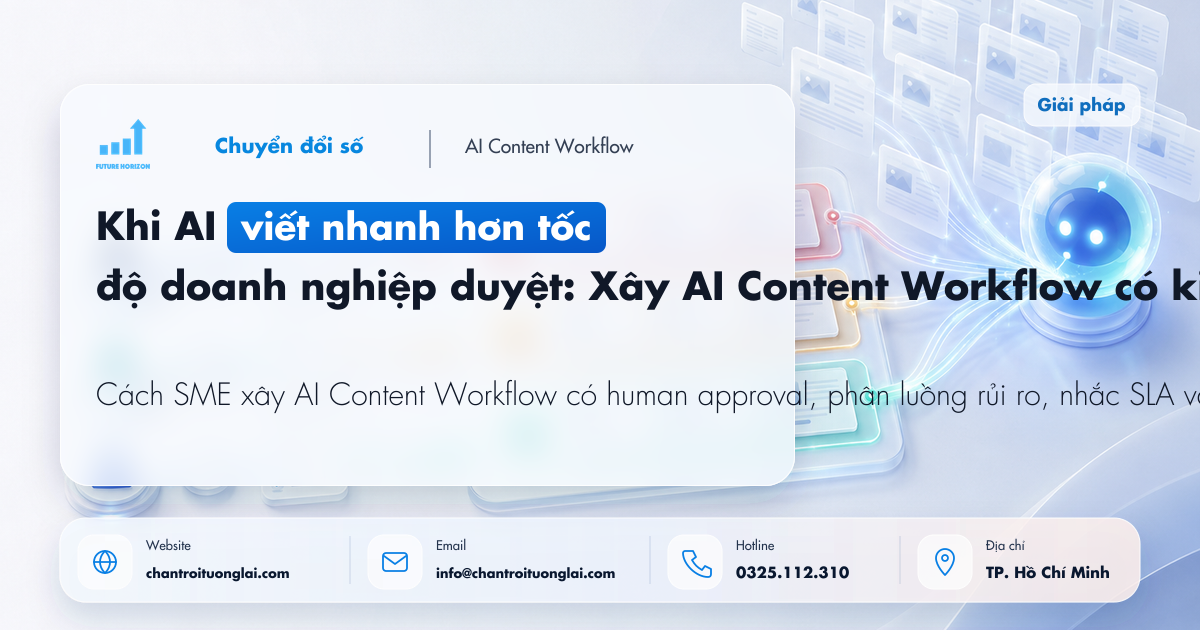 Khi AI viết nhanh hơn tốc độ doanh nghiệp duyệt: Xây AI Content Workflow có kiểm soát thế nào?