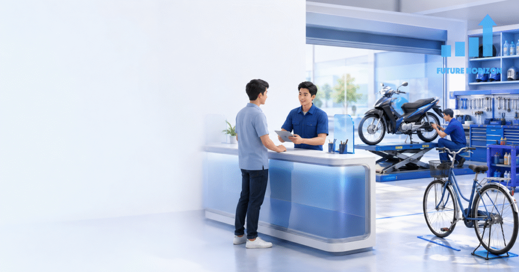 Hệ thống quản lý sửa chữa: thống nhất phiếu, linh kiện và lịch hẹn trả xe