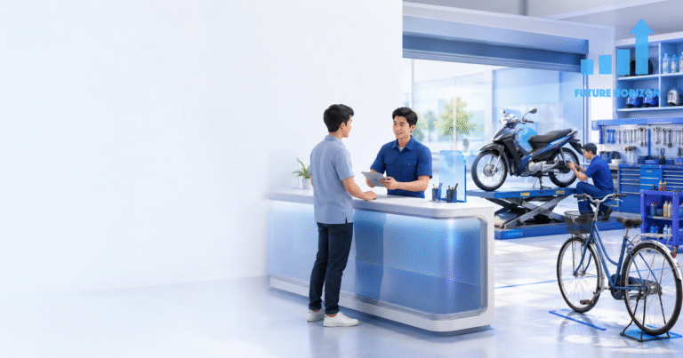Ảnh minh họa Hệ thống quản lý sửa chữa: thống nhất phiếu, linh kiện và lịch hẹn trả xe