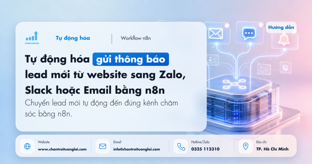 Tự động hóa gửi thông báo lead mới từ website sang Zalo, Slack hoặc Email bằng n8n
