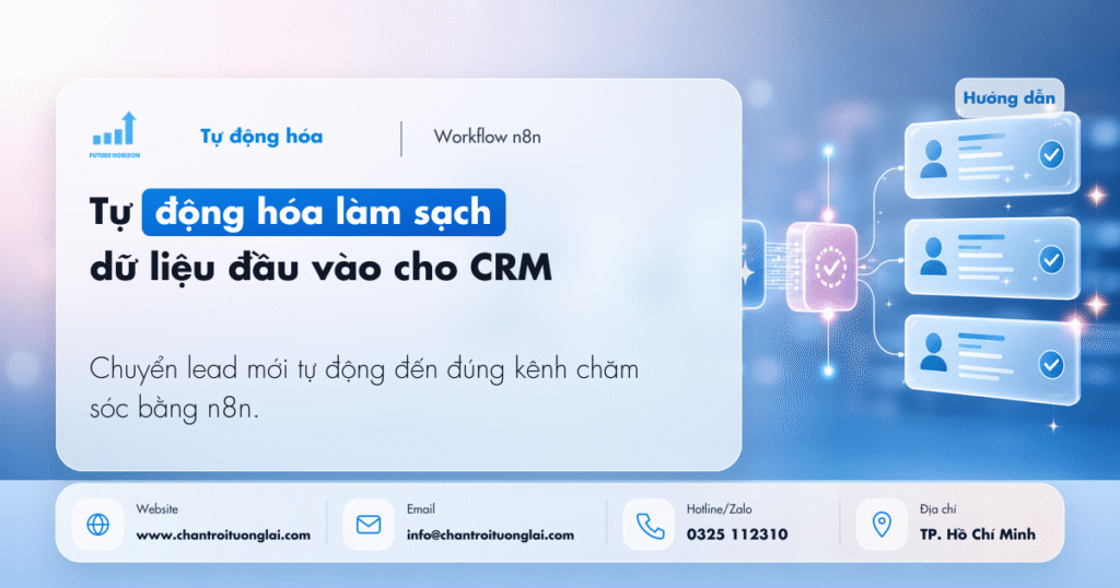 Tự động hóa kiểm tra và làm sạch dữ liệu khách hàng trước khi đưa vào CRM bằng n8n