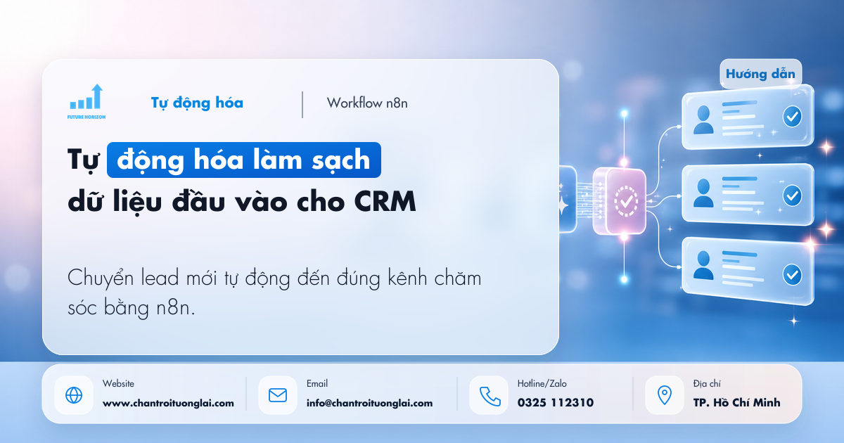 Tự động hóa kiểm tra và làm sạch dữ liệu khách hàng trước khi đưa vào CRM bằng n8n