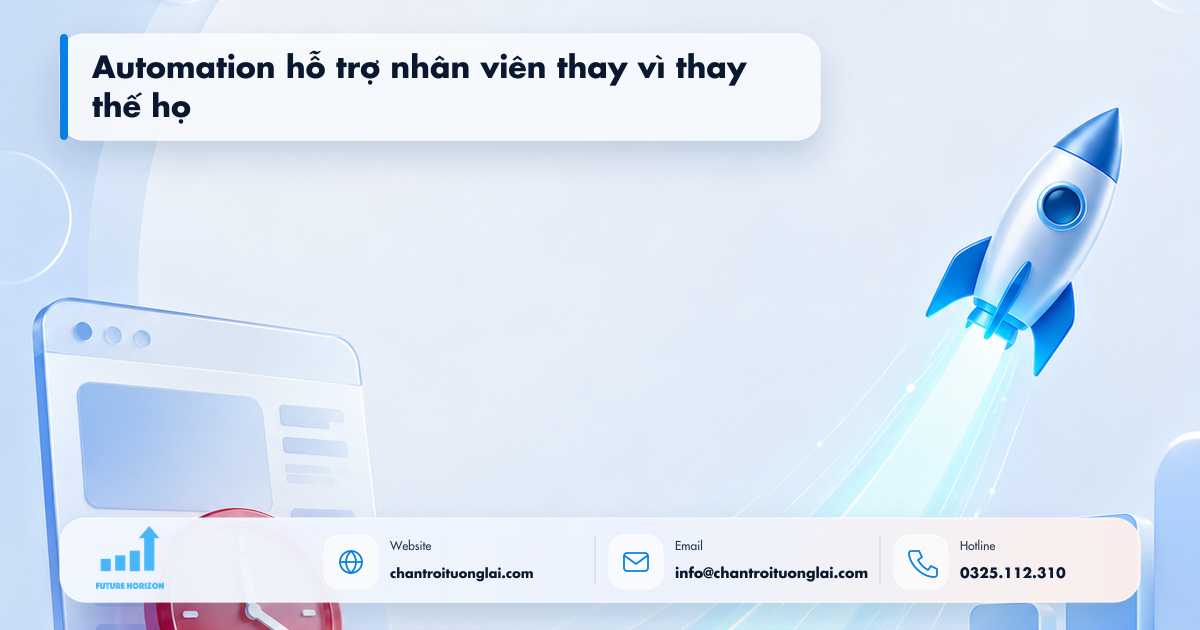 Automation hỗ trợ nhân viên thay vì thay thế họ Minh họa automation hỗ trợ nhân viên thay vì thay thế họ trong tự động hóa quy trình bằng n8n