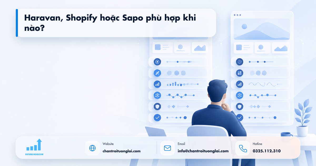 Minh họa haravan, shopify hoặc sapo phù hợp khi nào? trong tự động hóa quy trình bằng n8n