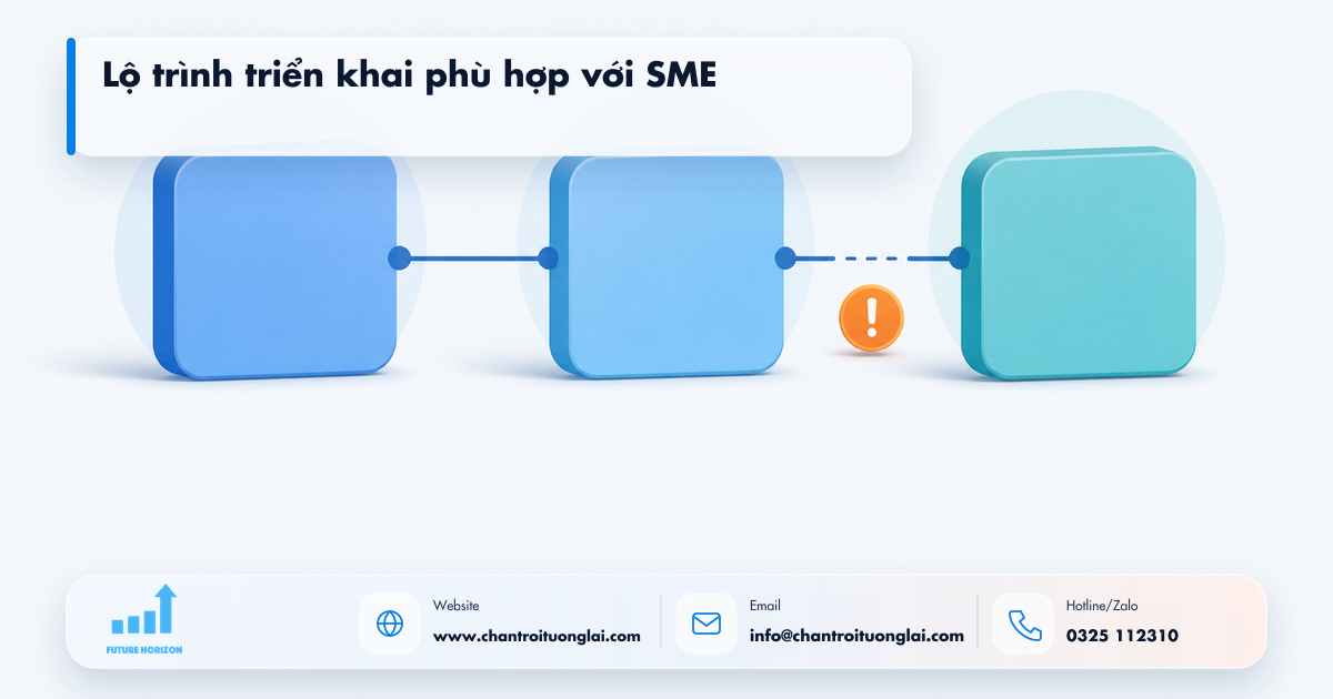 Lộ trình triển khai phù hợp với SME Minh họa lộ trình triển khai phù hợp với sme trong tự động hóa quy trình bằng n8n