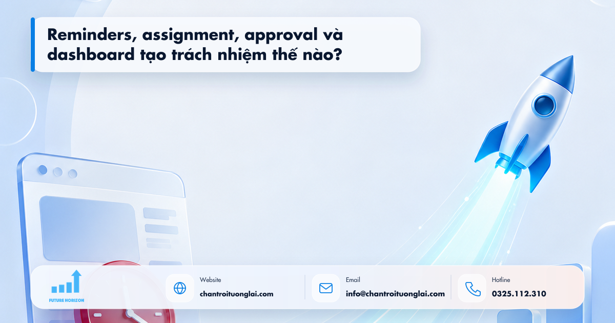 Reminders, assignment, approval và dashboard tạo trách nhiệm thế nào? Minh họa reminders, assignment, approval và dashboard tạo trách nhiệm thế nào? trong tự động hóa quy trình bằng n8n
