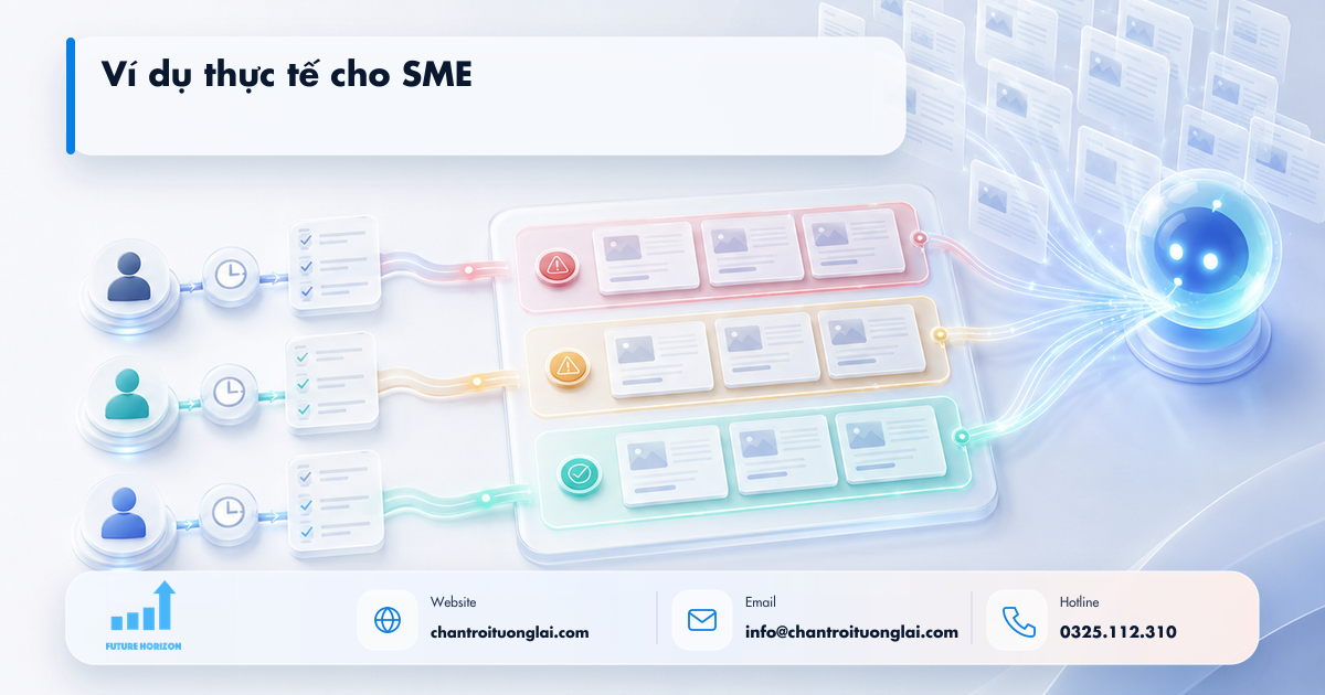 Ví dụ thực tế cho SME Minh họa ví dụ thực tế cho sme trong tự động hóa quy trình bằng n8n