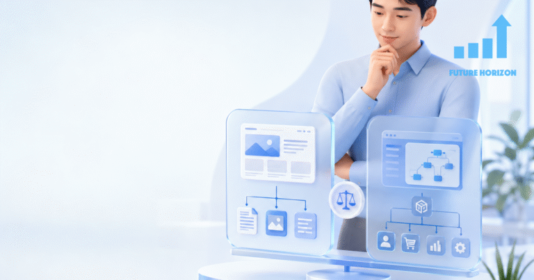 Ảnh minh họa WordPress hay code tay? Ma trận chọn nền tảng website cho SME
