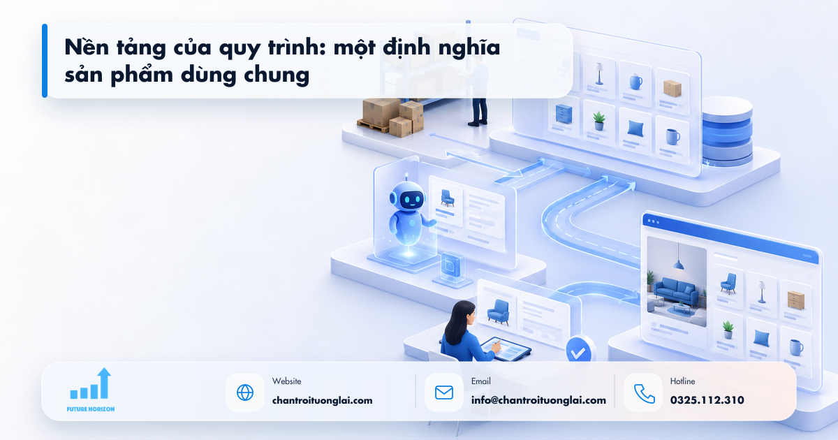 The foundation of the process: a shared product definition Process foundation illustration: a shared product definition in process automation with n8n