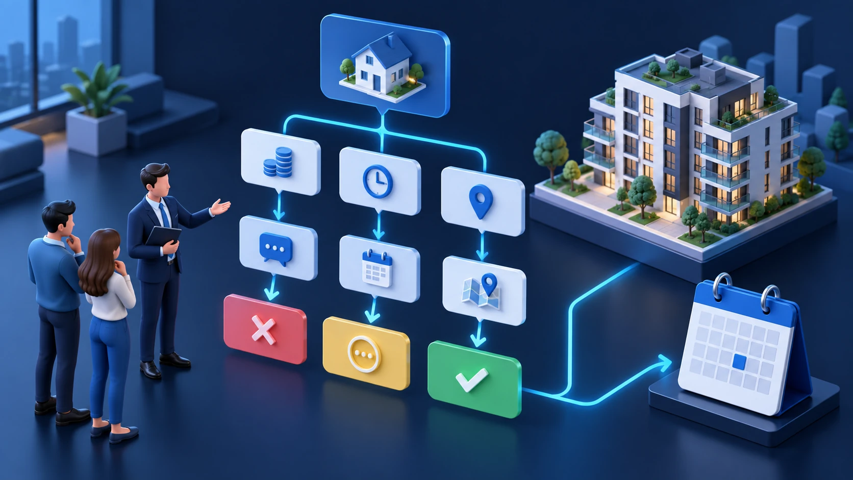 Cây quyết định xử lý phản đối giúp tư vấn viên làm rõ rào cản trước khi đề xuất bước tiếp.