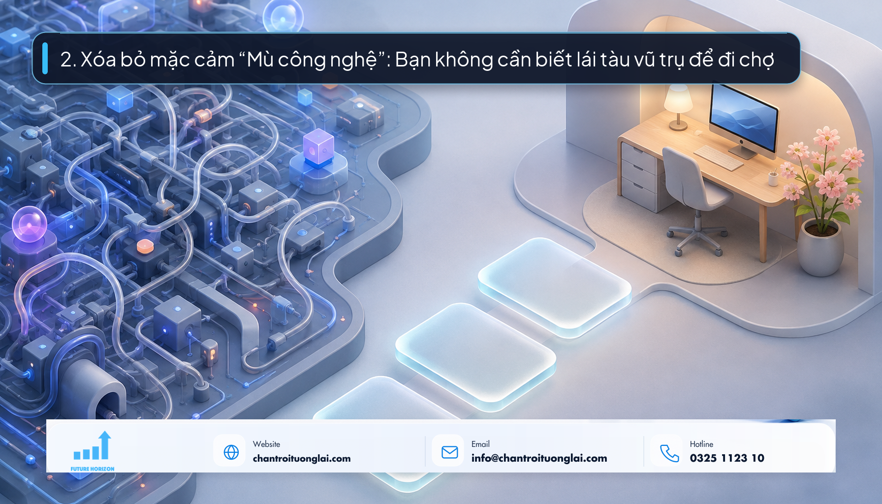 2. Xóa bỏ mặc cảm “Mù công nghệ”: Bạn không cần biết lái tàu vũ trụ để đi chợ 2. Xóa bỏ mặc cảm “Mù công nghệ”: Bạn không cần biết lái tàu vũ trụ để đi chợ