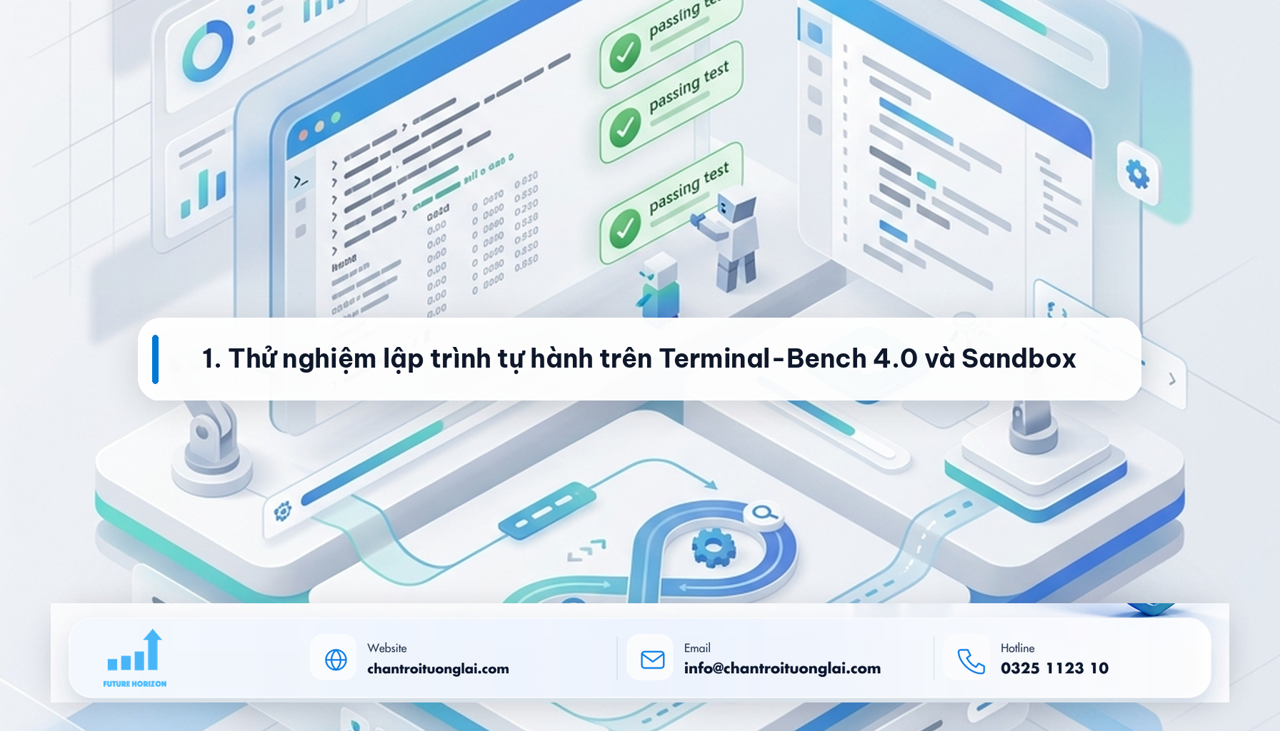 1. Thử nghiệm lập trình tự hành trên Terminal-Bench 4.0 và Sandbox Minh họa 1. Thử nghiệm lập trình tự hành trên Terminal-Bench 4.0 và Sandbox theo phong cách Fluent 2.5D
